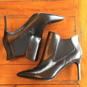 BCBG black dress booties